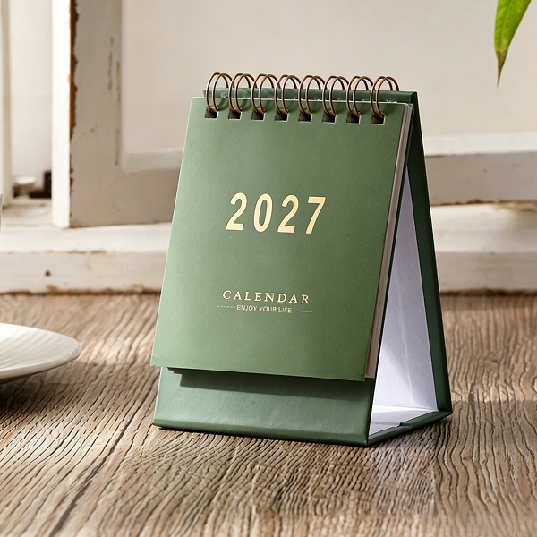 Mini Desk Calendars 2027 Morandi Color Standing Planner For Office Desk