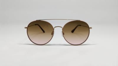Round Polarized Sunglasses Metal Frame Flat Circle Oversized Glasses for Women