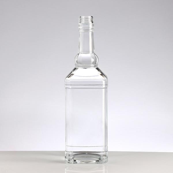 Clear 1L Square Glass Bottle for Alcohol Spirits Liquor Whisky Gin 750ml 1000ml 200ml