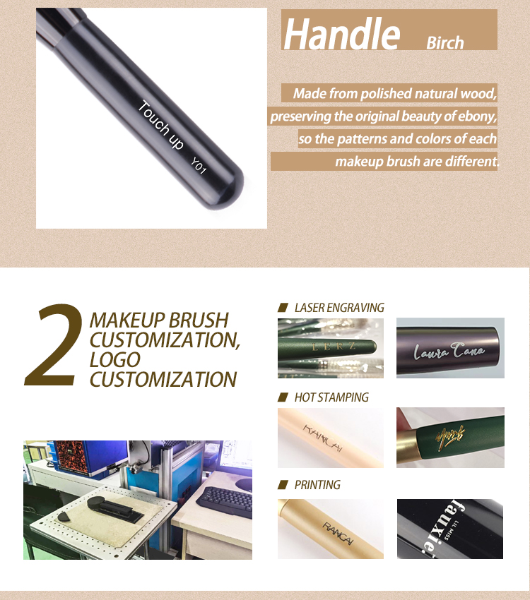 Luxury Handcrafted Soft Large Powder Brush, OEM/ODM Services Available-Product Code: Y01