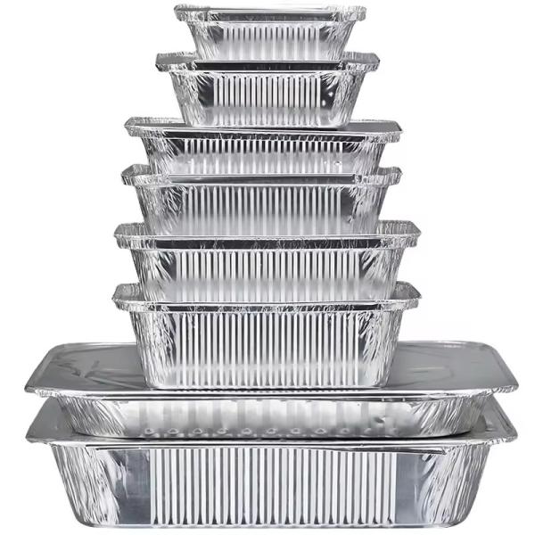 314x204mm Aluminum Roaster Pan Disposable Rectangular Foil Trays