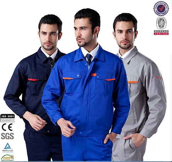 Uniforme de encargo del trabajo de la prensa durable del poliéster/de la Pre-curación del Workwear del algodón