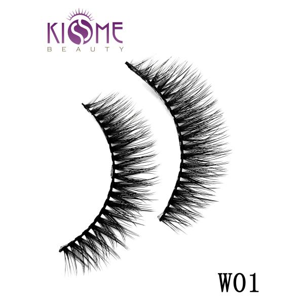 Pretty  Wispy Mink False Eyelashes / Luxury Silk Mink Eyelashes Natural Looking