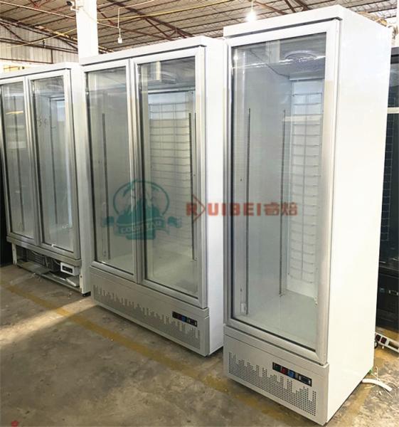 R290 Commercial Double Glass Door Beverage Display Cooler Drinks Fridge Supermarket Refrigerator Upright Freezer Showcas