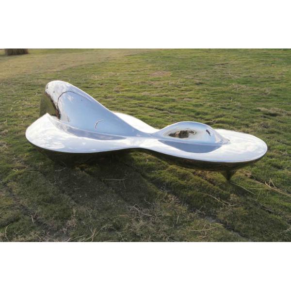 Abstract Large Metal Lawn Sculptures Mirror Stainless Steel Outdoor Decorative