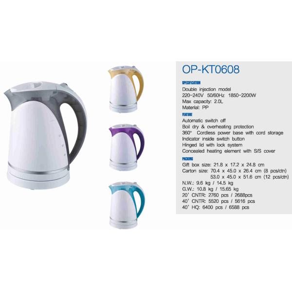 Auto Shut-off Electric Water Kettle with Fast Heating Speed and Electric Power Source