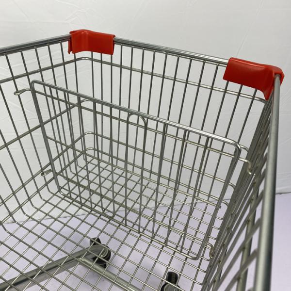 125L European Shopping Carts Powder Coating Supermarket Basket Trolley SGS Certificate