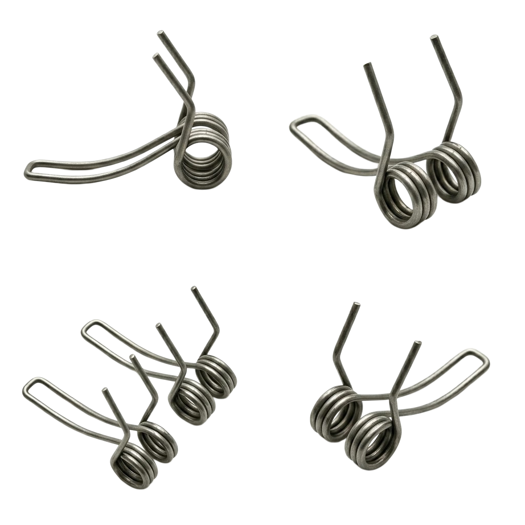 Double Torsion Spring with High Torque Performance, Custom Spring Geometry, and Corrosion-Resistant Material Options
