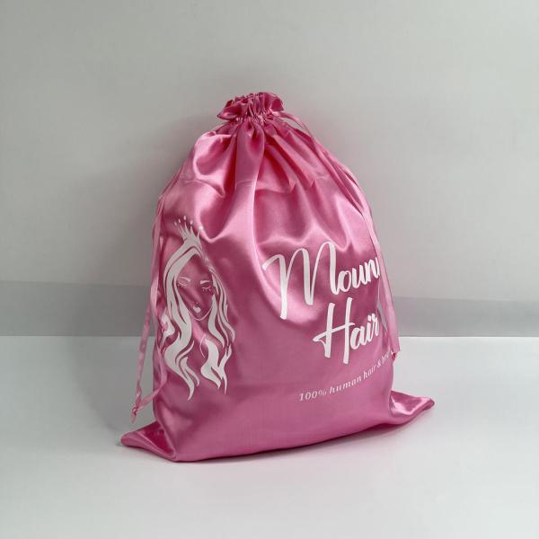 Custom Satin Pouch Bag with Logo for Hair Clothes Shoes Jewelry Cosmetics Gift Silk Satin Bag Packaging Wig Storage Bag