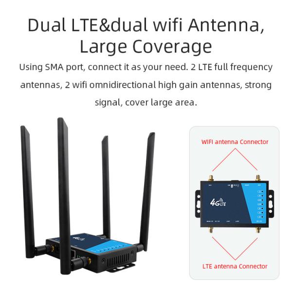 слот SIM-карты маршрутизатора модема антенн маршрутизатора 4 2.4Ghz 4G LTE промышленный