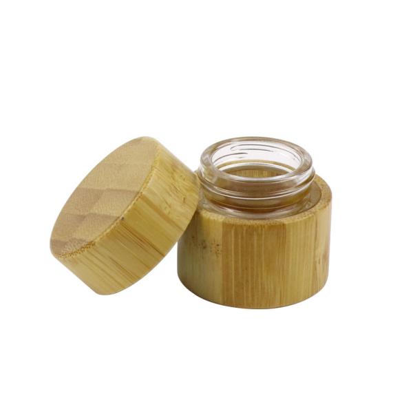 Eco Friendly Bamboo Cosmetic Packaging 10g 15g 30g Cosmetic Bamboo Jar