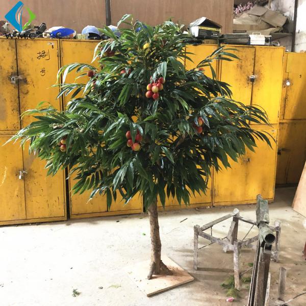 2.5m Height Artificial Fruit Tree , Litchi Fruit Tree For Rainforest Landscaping Decoration
