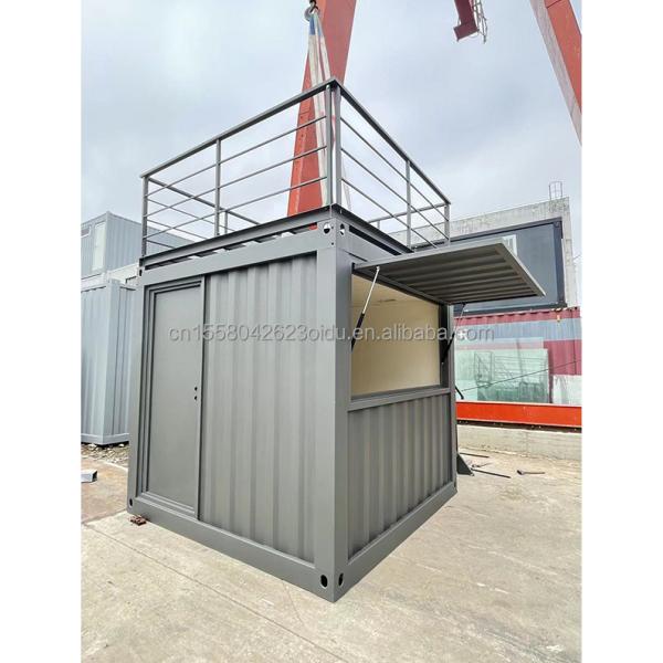 10ft Mini Pop Up Shop Container House Restaurant Shop Street Food Kiosk Container with Galvanized Steel Square Tubes