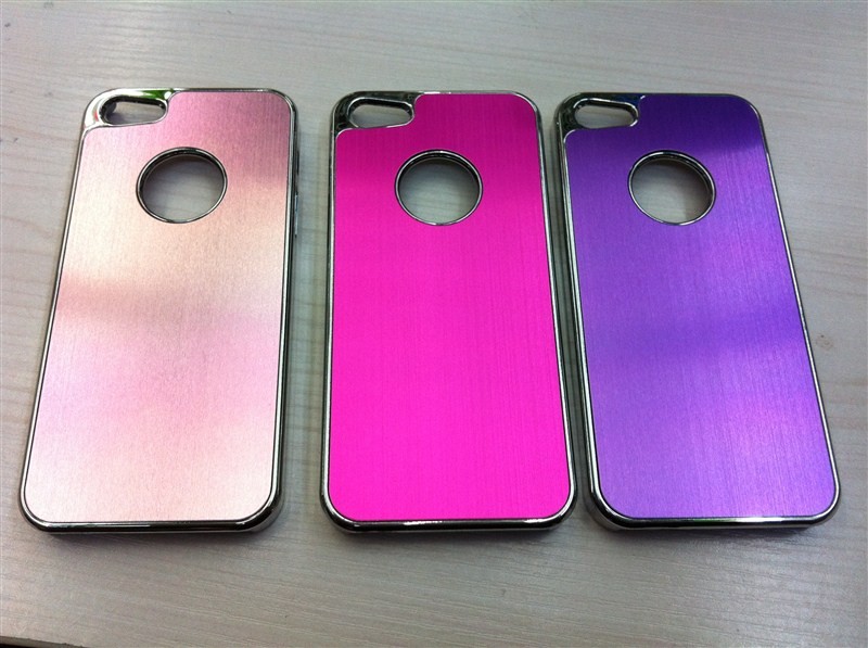 Polished Metal Hard PC Phone Case For Iphone 5 , Luxury Phone Cases