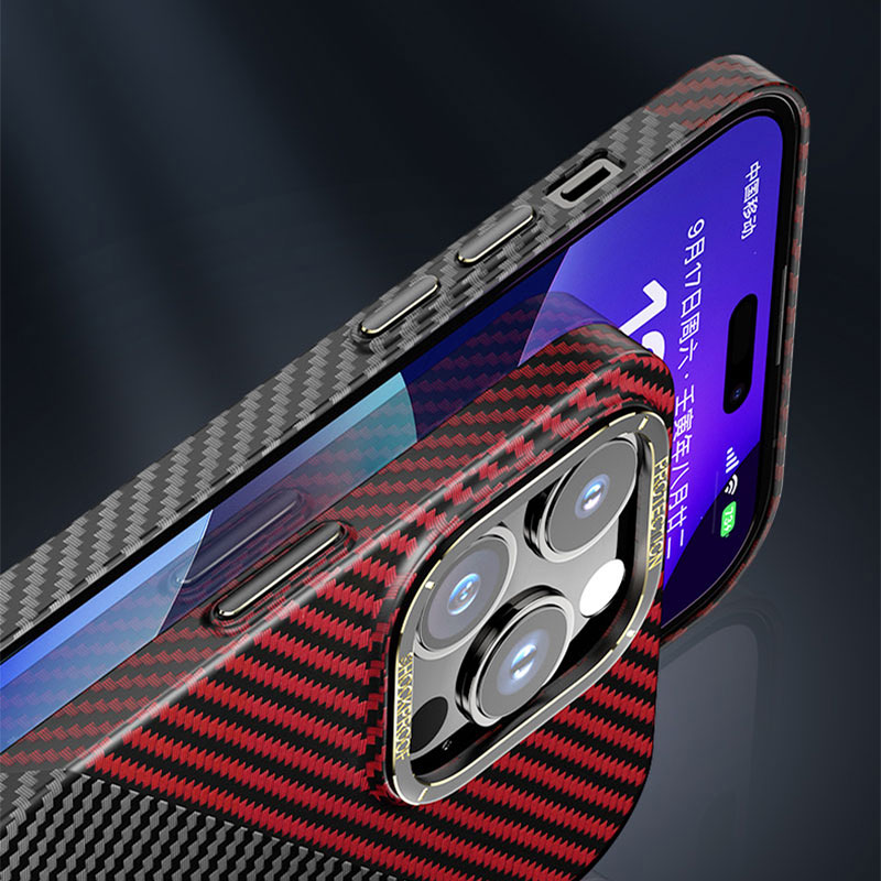 Carbon Fiber Phone Case for Iphone 15 Tpu Pc Anti Drop Cases Real Fibre Proof Multicolor Forged Mobile Texture Custom Sjk379