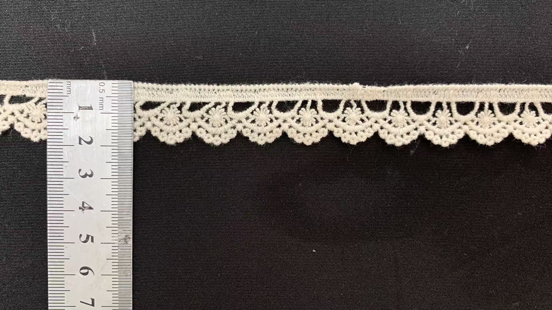 PREMIUM COTTON WATER SOLUBLE LACE CUSTOM EMBROIDERY TRIM FOR BRIDAL GOWN EVENING PARTY DRESS