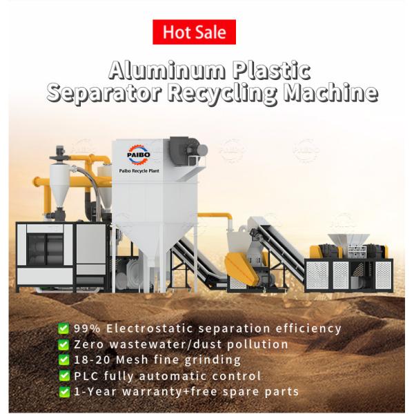 Aluminum Composite Panel Recycle Machine Scrap Medical Blister Separation Recycling Machine