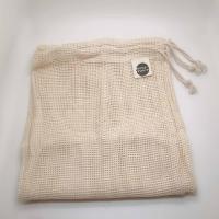 Etiqueta reusável Logo Organic Cotton Mesh Bag do cordão