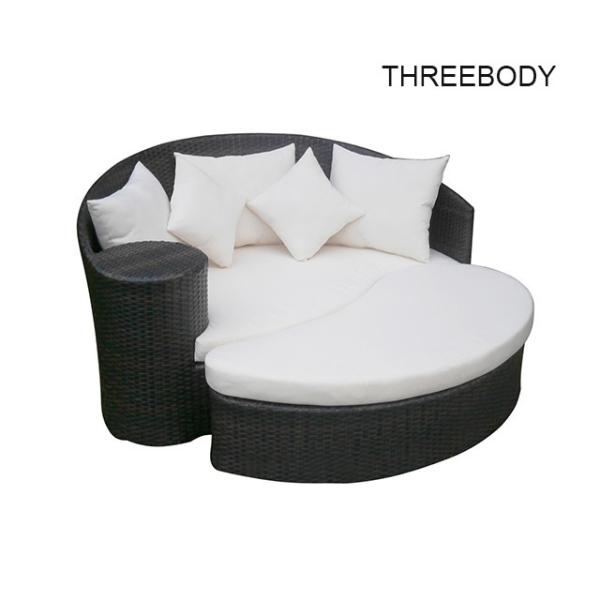 Luxury Outdoor Lounge Sofa Daybed Patio Sofa Furniture Rattan / Wicker Material