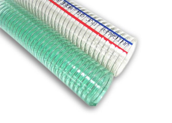 Plastic Flexible Clear Hose With Reinforced Wire , Pvc Steel Wire Reinforced Hose