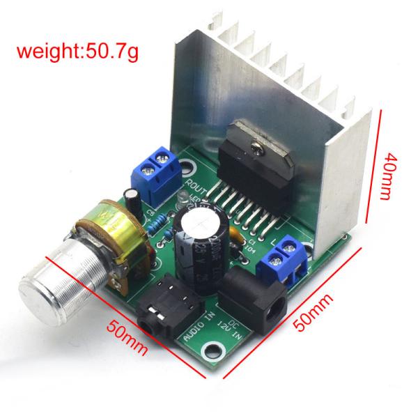 CA-7297 Digital Amplifier Module Dual-Channel 15W+15W Audio Amplifier Board with TDA7297 Chip for DIY Kit DC 12-24V