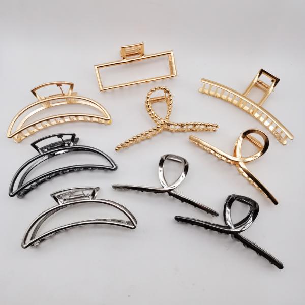 Alloy Big Large Metal Claw Hair Clips Gold Silver Gun Black 11.5cm