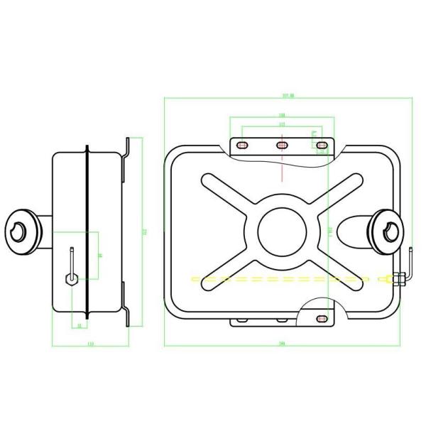 5L Big Volume Iron Portable Fuel Tank Heater Spare Parts Green Painted