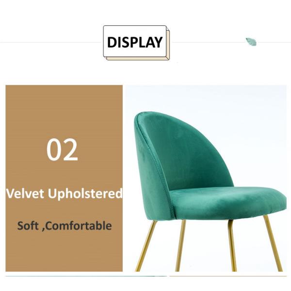 Leisure Furniture Golden 46CM 78CM Faux Leather Metal Dining Chairs