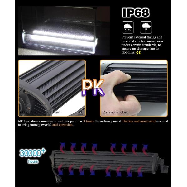5D Optical Lens Straight Cree Led Driving Light For Truck , 22.5 Inch 120W Led Bar