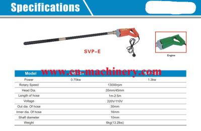 Handy Concrete Vibrator 800w Concrete Vibrator,Professional Electronic Driven Vibrating