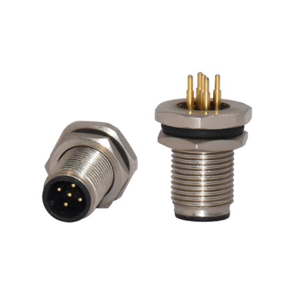 Соединитель держателя 4A 250V D/C панели винта починки M12 Watreproof IP67 5pin мужским прикрепленный фронтом