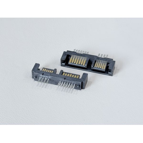 High-Reliability SATA 13Pin 180° Male Wire Cable Connector 1.27mm Pitch | Electrical Electronic Signal & Power Terminal Connector for Server, Automotive & Custom Wire Harness Transmission