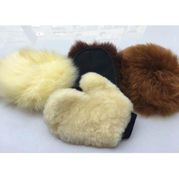 Mitón del túnel de lavado de la zalea de la lana merina ultra suavemente con diseño no- del rasguño