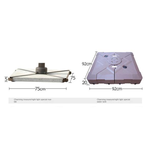 OEM Aluminum Frame Parasol Cantilever Patio Umbrella With White LED Lights