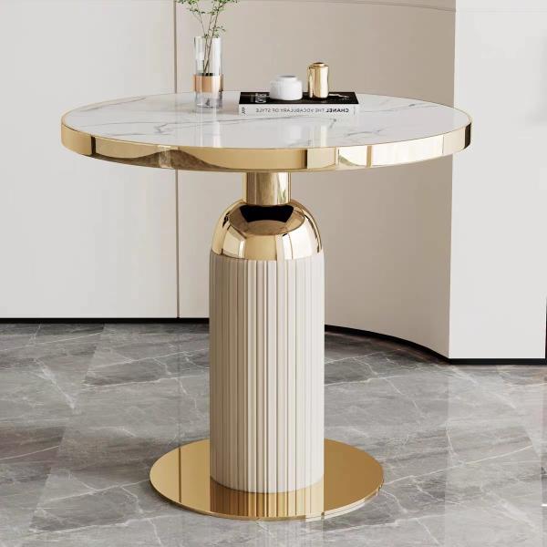 Hollow Out Marble Coffee Table Stainless Steel Living Room Coffee Table