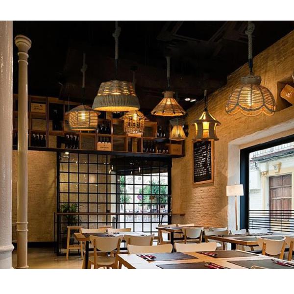 Vintage Light Rope Pendant Lamp Retro Loft Industrial Hanging Light Lamp(WH-VP-200)