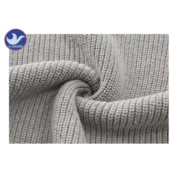 Pointelle Men's Knit Pullover Sweater Cotton Round Neck Thermal Garment Anti - Pilling