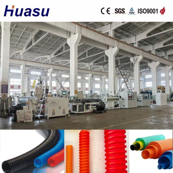 High Automation Cable Protection Pipe Extrusion Line With Nitriding Treatment Screw And 32mm-1600mm Pipe Diameter Range