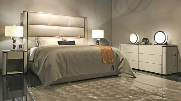 grupo de quarto branco moderno luxuoso do rei Bed 1.5m de 2.0x2.2m moderno