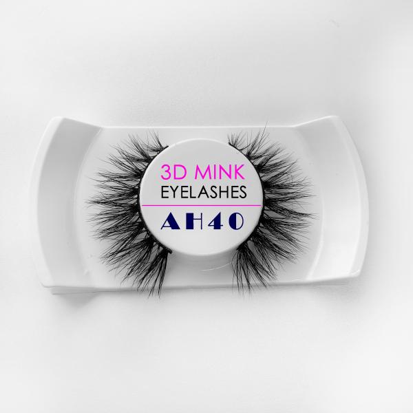 3D Mink Fur Eyelashes Soft Cotton Band Customized Thickness 8 - 27mm Length