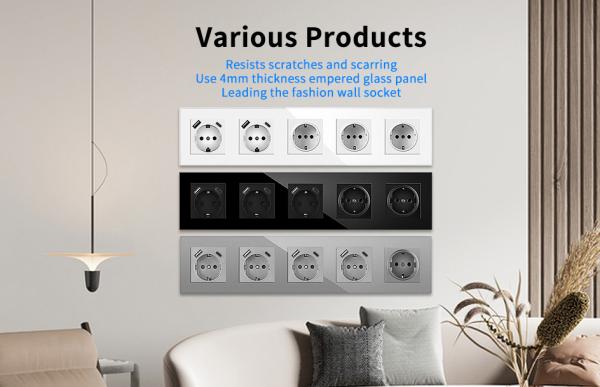 3.5KW Universal Wall Socket 16A Electrical Wall Plugs L N GND Wiring