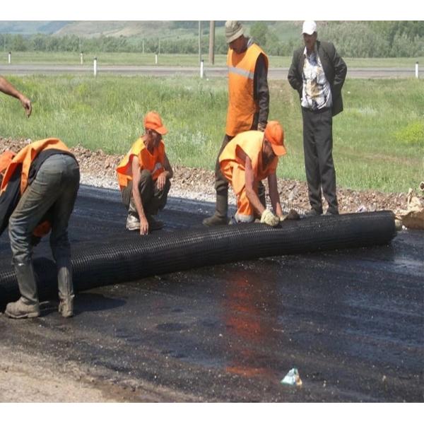 стеклоткань Geogrid собственной личности 50kn/M-200kn/M слипчивая с покрытием асфальта