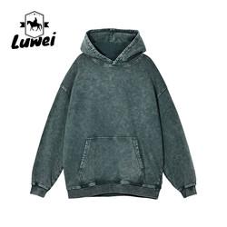 Crop Top Heavyweight Cotton Hoodie Long Sleeve Plain Oversized Sweatshirts