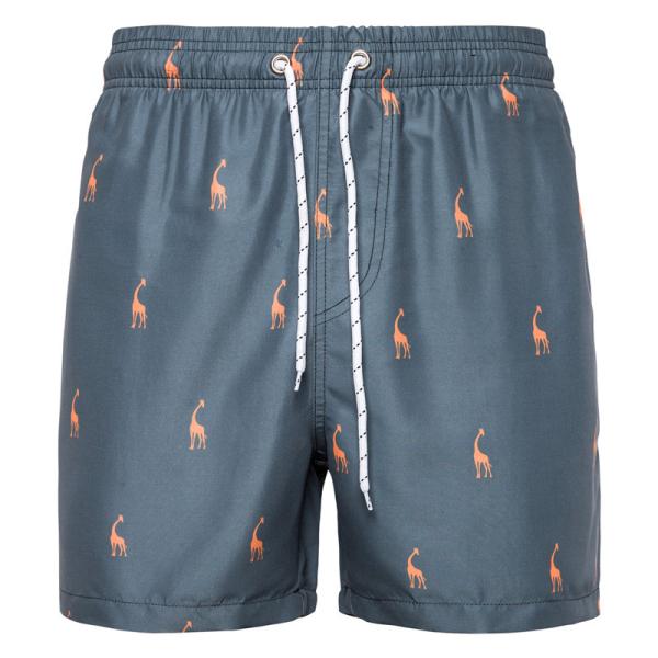 Oem Factory Manufacturer Custom Logo Drawstring Beach Surf Shorts Printed Giraffe Graphic Sleep Pajama Shorts