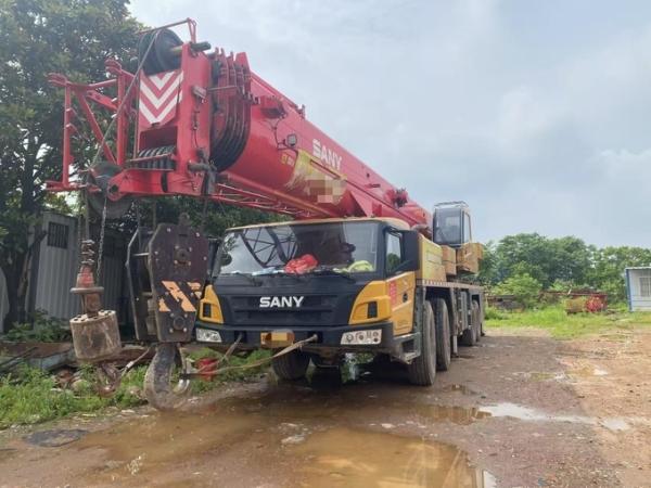 100 Ton STC100C5-8 Sany Mobile Crane For Sale WP10H375E62 Second Hand