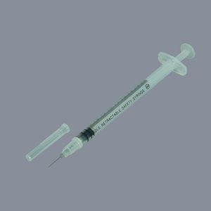 CE/FDA Approved Manual Retractable Safety Syringe 1/3/510ml for Hypodermic Injection