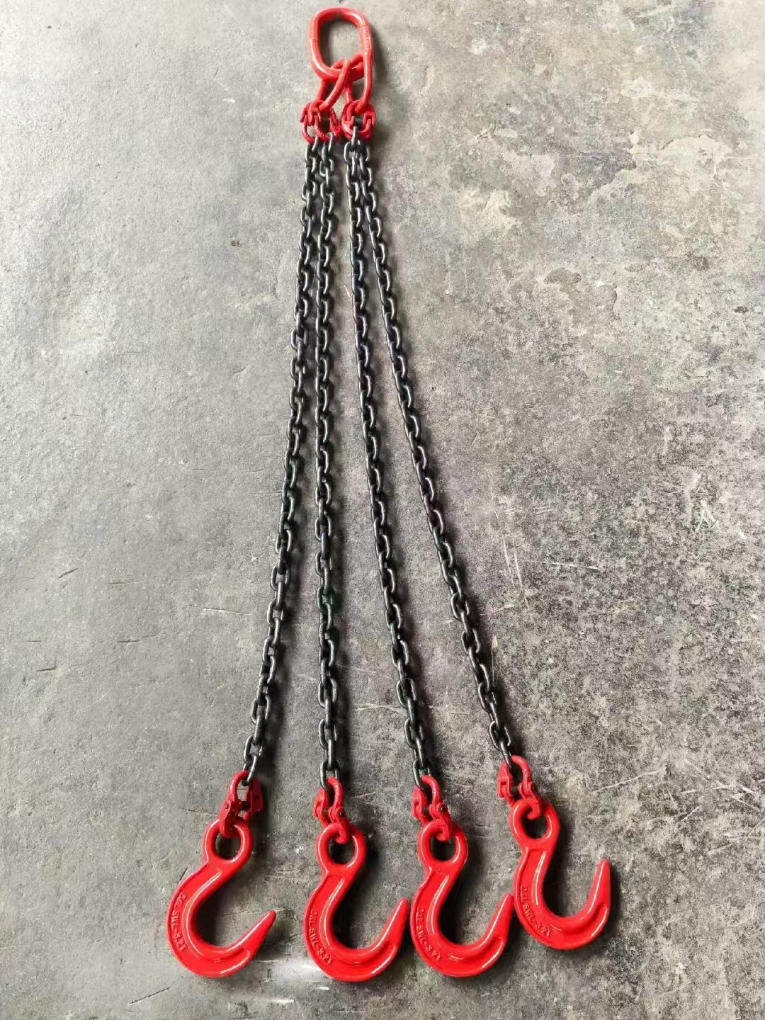 Customizable Multi Leg Chain Sling 1 / 2 / 3 / 4 / 6 Leg Chain Lifting Sling With Safety Hooks,