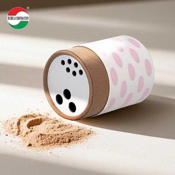 Tube saupoudreur à épices en papier kraft avec doublure en feuille d'aluminium