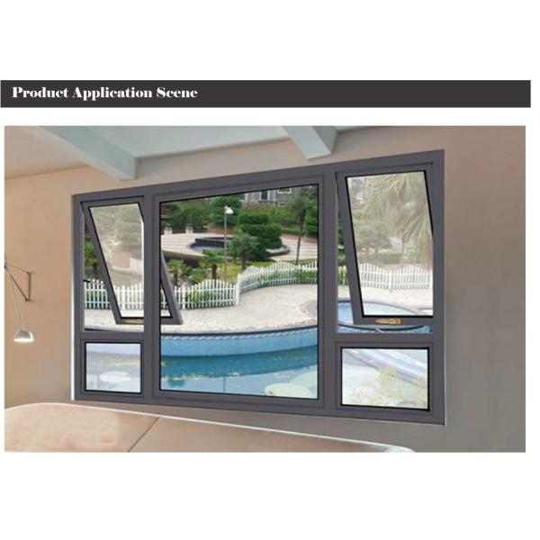 Clear Tempered Glazed Awning Aluminum Window , Anodising Swing Open Window
