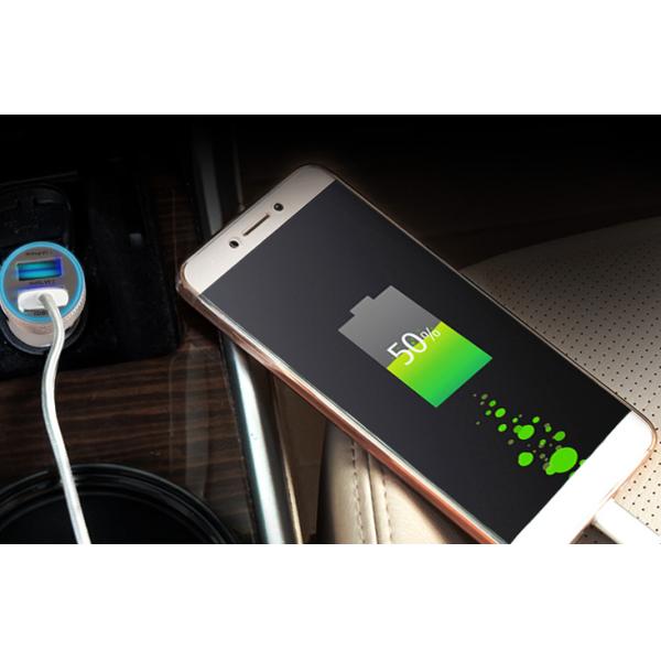 Portable Mobile Phone Electric Cigarette lighter Car Charger With Double USB Ports
